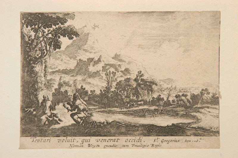 Cochin N. (1640-1669 circa), Tentazione di Gesù Cristo
