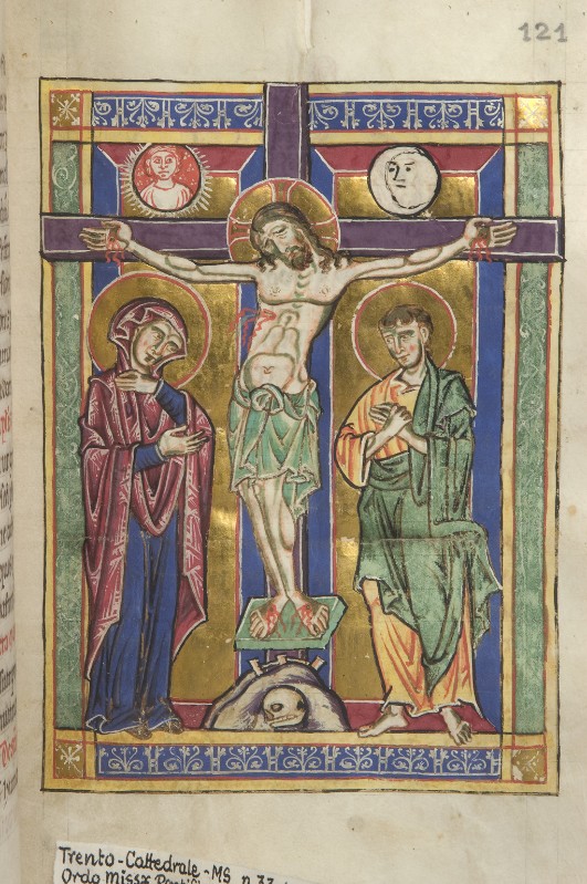 Scriptorium del vescovo Vanga (1207-1218), Miniatura con Crocifisso e dolenti