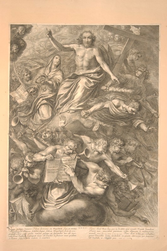 Huret G. (1664 circa), Cristo giudice con Madonna e angeli del Giudizio