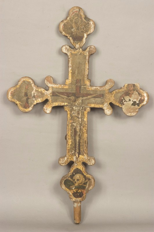 Ambito trentino sec. XVI Croce astile dipinta