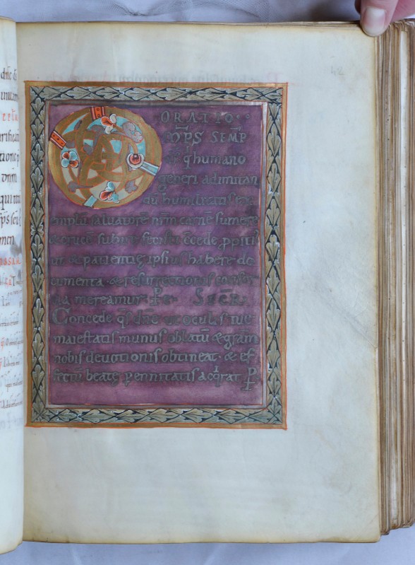 Scriptorium bavarese terzo quarto sec. XI, Pagina miniata con iniziale O 2/3
