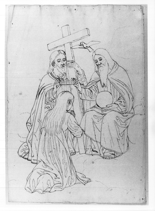 Campochiesa L. secc. XIX-XX, Studio per Madonna incoronata da Cristo e Dio padre