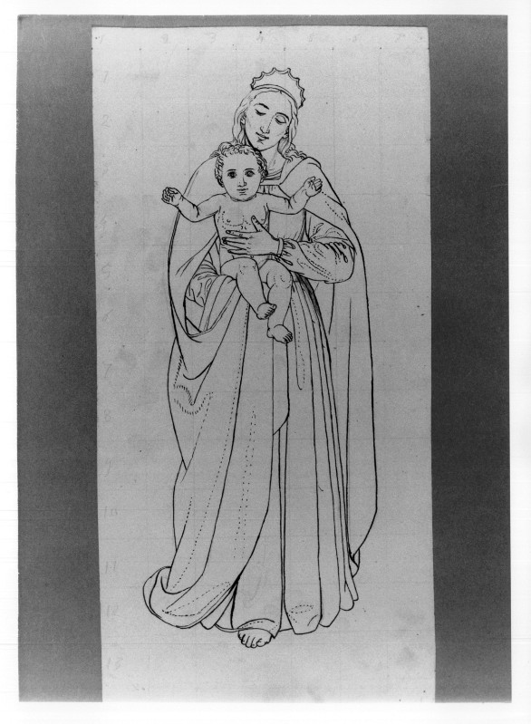 Campochiesa L. (1869 circa), Studio per Madonna incoronata col Bambino