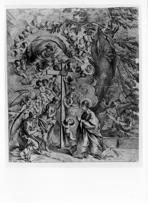 Testa P. (1635-1637 circa), Dio Padre consegna la croce a Gesù Bambino