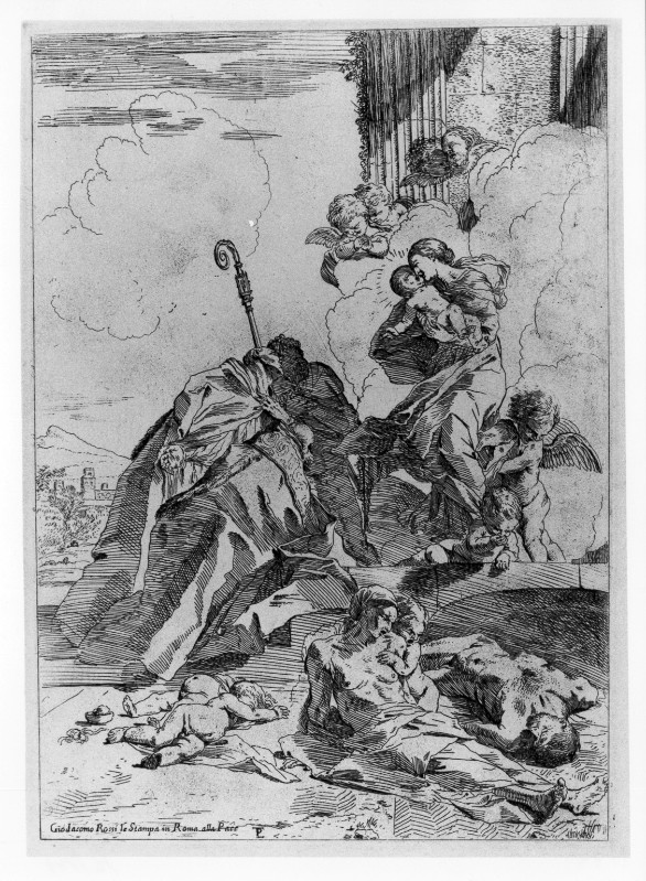 Testa P. (1630-1631 circa), Madonna con Gesù Bambino e tre santi