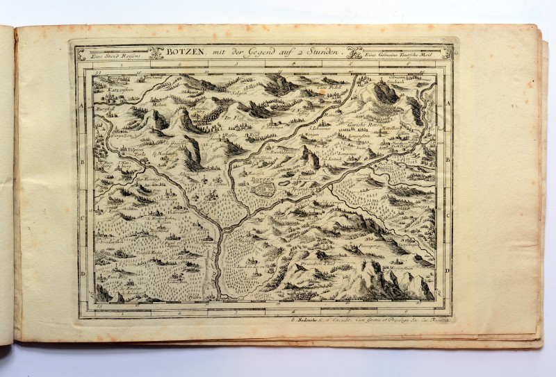 Bodenehr G. (1715 circa), Carta del territorio di Bolzano