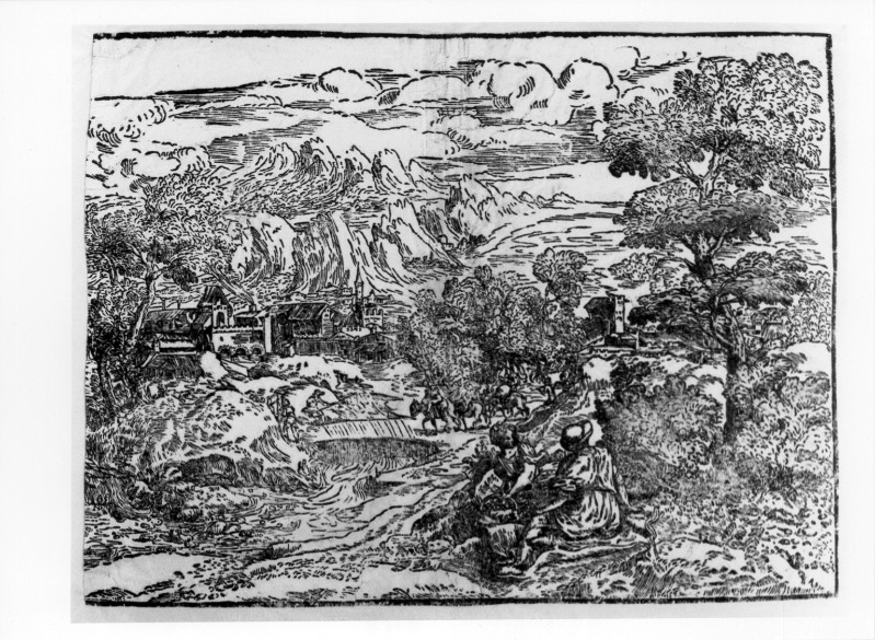 Campagnola D. (1530-1540), Paesaggio fluviale