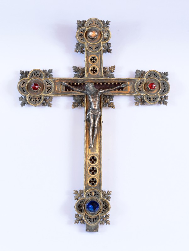 Bottega tedesca sec. XIX, Reliquiario a croce