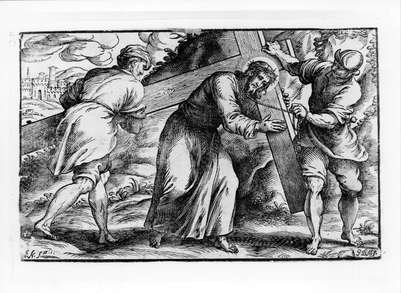 Maganza G. B. (1550 circa), Gesù Cristo portacroce