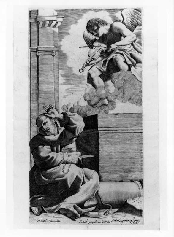 Pasqualini G. B. (1623), Angelo musicante appare a S. Francesco d'Assisi malato
