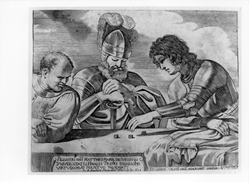 Pasqualini G. B. (1625), Soldati che giocano a sorte le vesti di Cristo