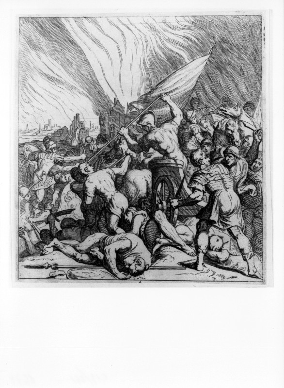 Zucchi F. prima metà sec. XVIII, Scena di battaglia