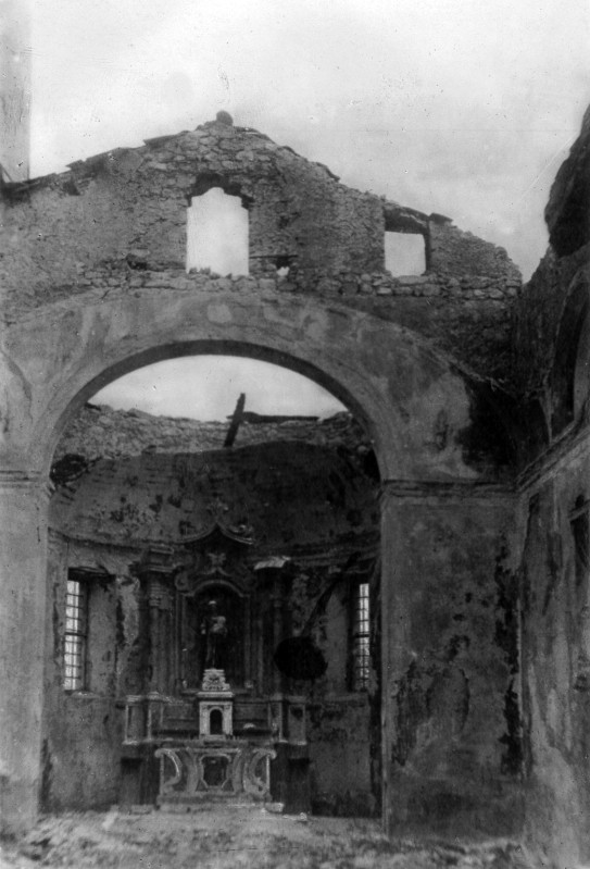 Refatti C. (1918-1919), Le rovinde della chiesa di Olle dopo la guerra