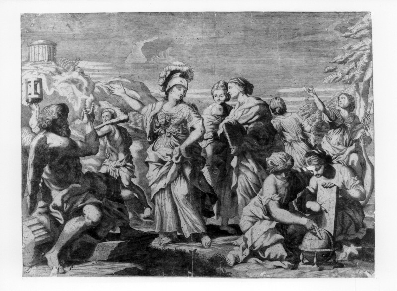 Pichler F. (1700-1730 circa), Minerva e le muse sul monte Elicona