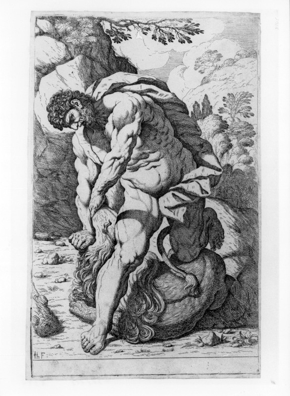 Lana L. prima metà sec. XVII, Ercole e il leone di Nemea