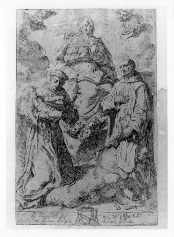 Loli L. seconda metà sec. XVII, Madonna in gloria con Gesù Bambino e santi