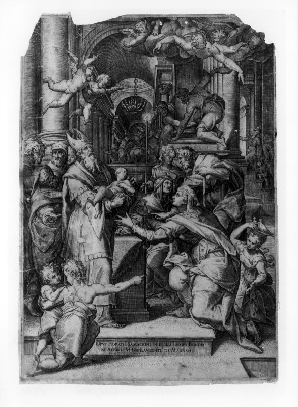 Ambito italiano seconda metà sec. XVI, Presentazione di Gesù al tempio