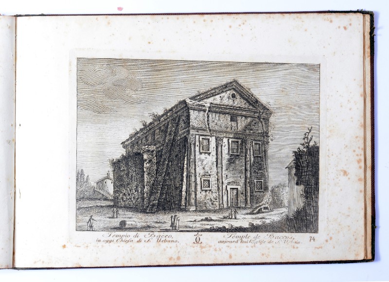 Calcografia Antonelli G. sec. XIX, Facciata di S. Urbano alla Caffarella a Roma