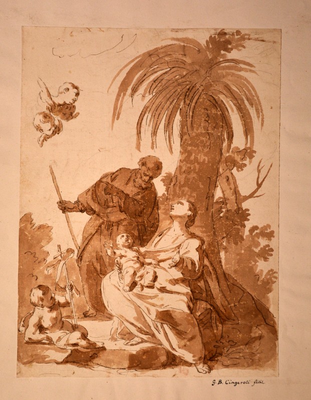 Cignaroli G. metà sec. XVIII, Riposo nella fuga in Egitto