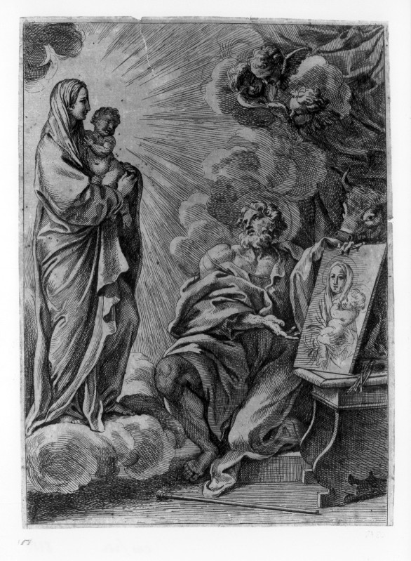 Maratti C. seconda metà sec. XVII, S. Luca ritrae la Vergine