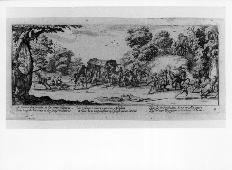 Ambito francese (1650-1680 circa), Briganti attaccano una diligenza 1/2