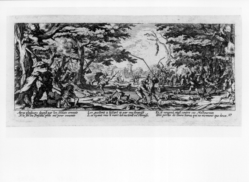 Ambito francese (1650-1680 circa), Contadini si vendicano dei soldati malfattori