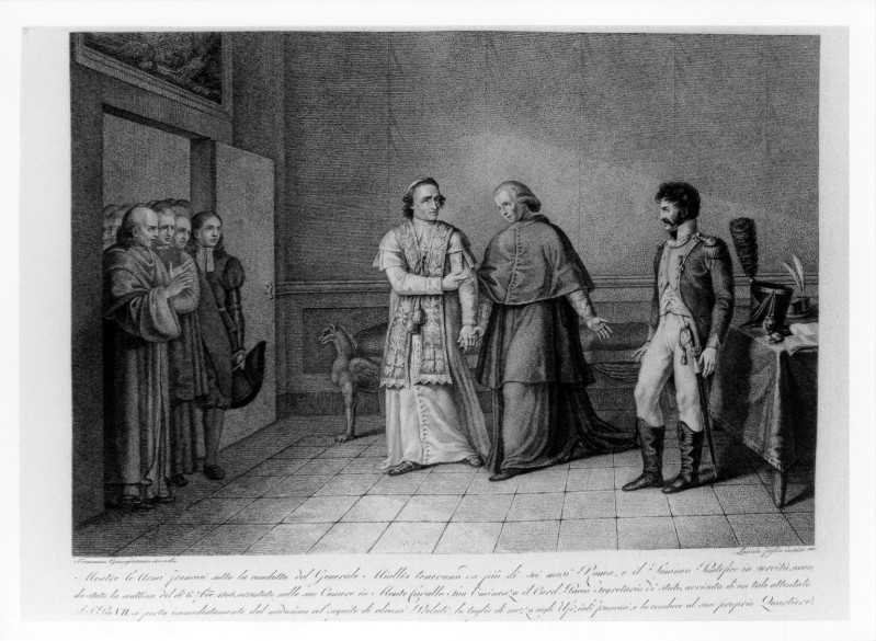Lasino G. P. (1815-1820 circa), Papa Pio VII sottratto all'arresto