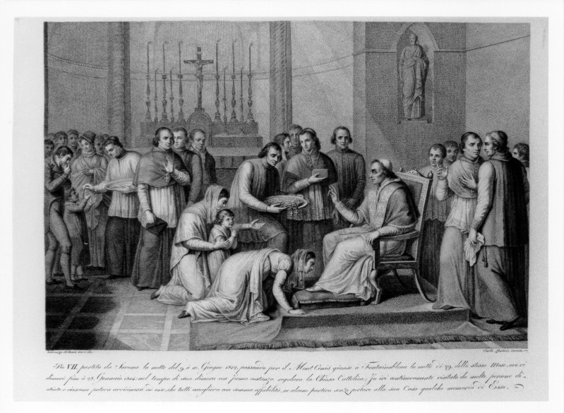 Lasinio C. (1815-1820 circa), Papa Pio VII riceve i fedeli a Fontainebleau 1/2