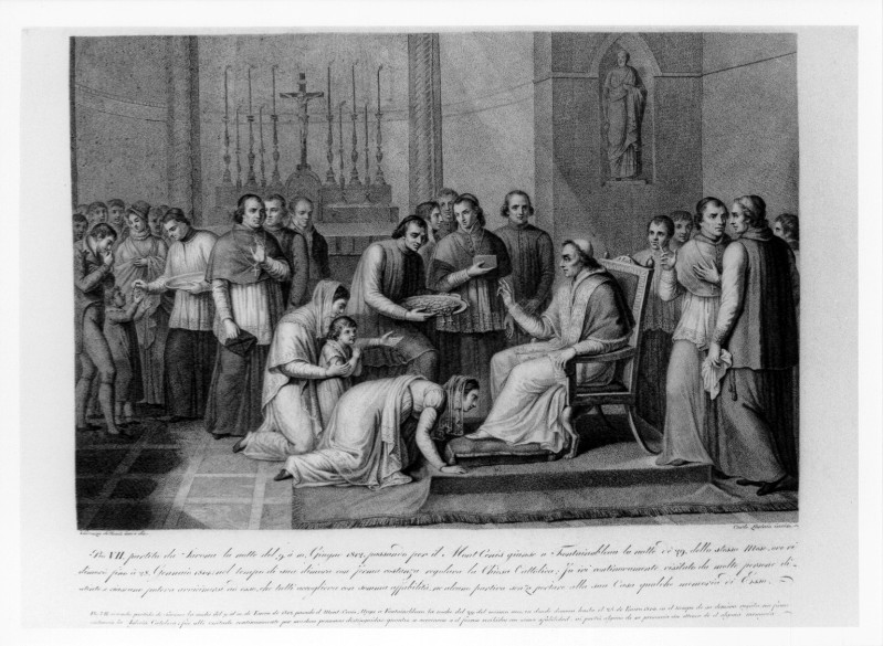 Lasinio C. (1815-1820 circa), Papa Pio VII riceve i fedeli a Fontainebleau 2/2