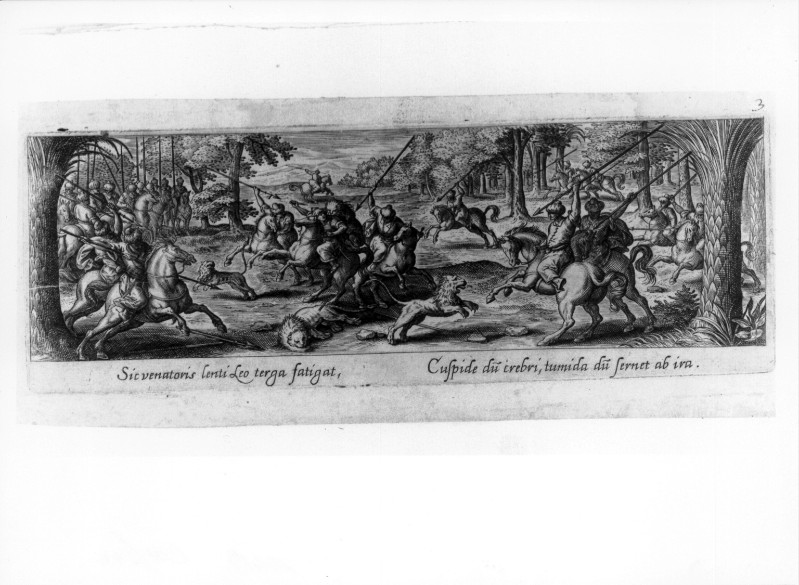 Galle P. (1582), Caccia al leone