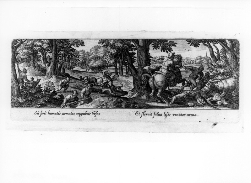 Galle P. (1582), Caccia all'orso