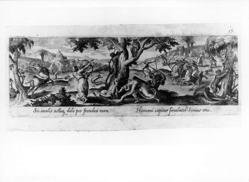 Galle P. (1582), Caccia alla scimmia