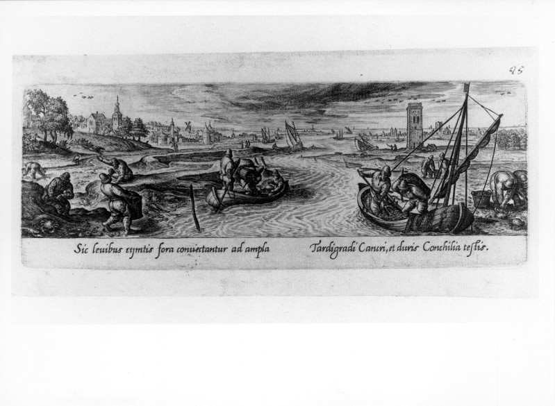 Galle P. (1582), Pesca di granchi e molluschi
