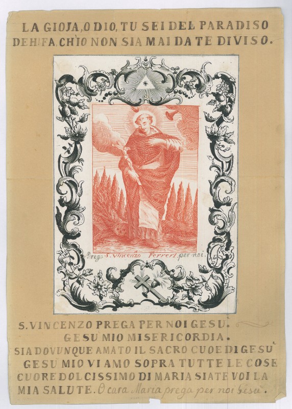Calcografia Remondini sec. XVIII, S. Vincenzo Ferreri