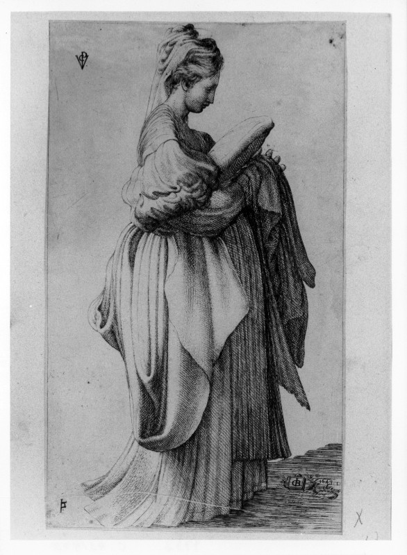 Monogrammista VPC (1643), Figura femminile con cuscino