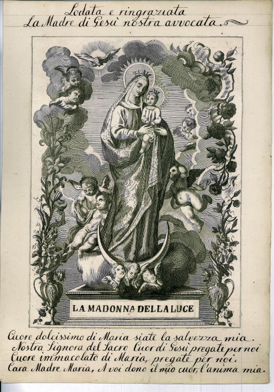 Calcografia Remondini sec. XVIII, Madonna con Gesù Bambino