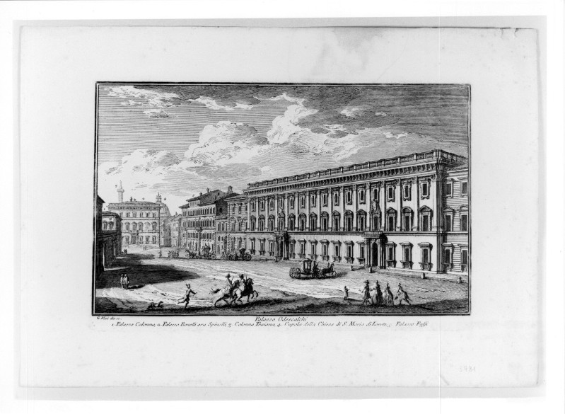 Vasi G. (1750-1754), Veduta di Palazzo Odescalchi a Roma