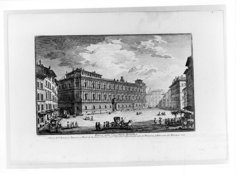 Vasi G. (1750-1754), Veduta del Palazzo della Cancelleria a Roma