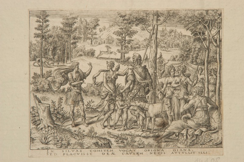 Delaune E. (1547-1548), Diana invita Orione a caccia 2/2