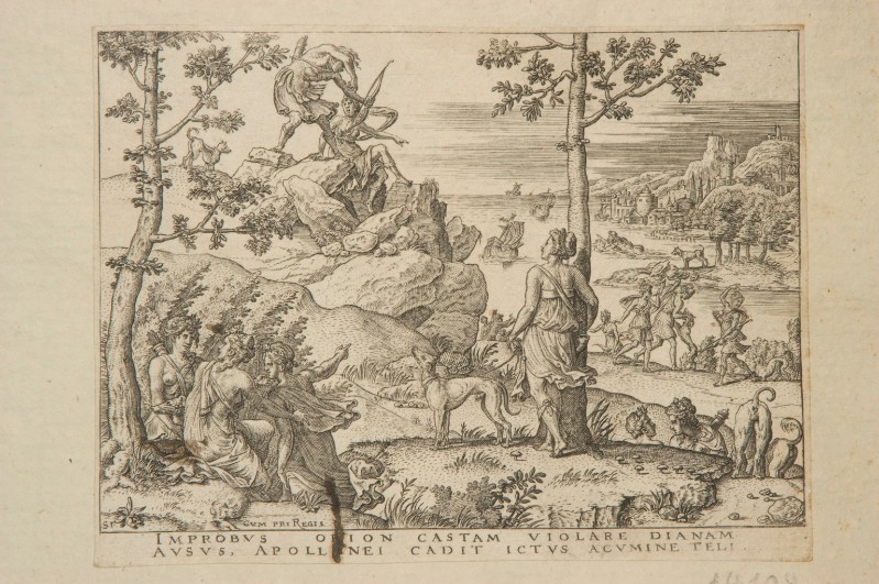 Delaune E. (1547-1548), Orione ucciso da Apollo