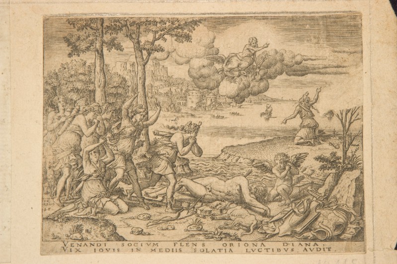 Delaune E. (1547-1548), Diana piange la morte di Orione