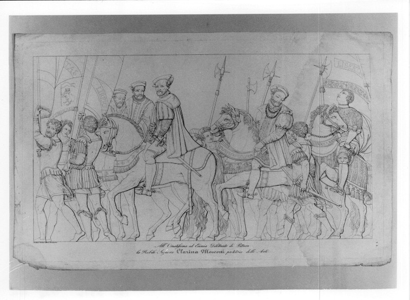 Comerio A. (1842 circa), Gran cavalcata di Papa Clemente VII e Carlo V 1/8