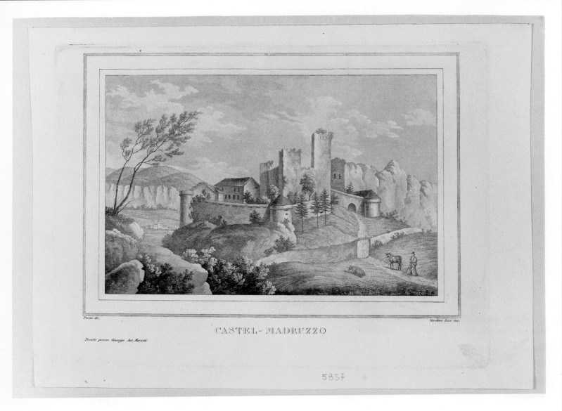 Von Schlieben K. (1834-1839 circa), Veduta di Castel Madruzzo