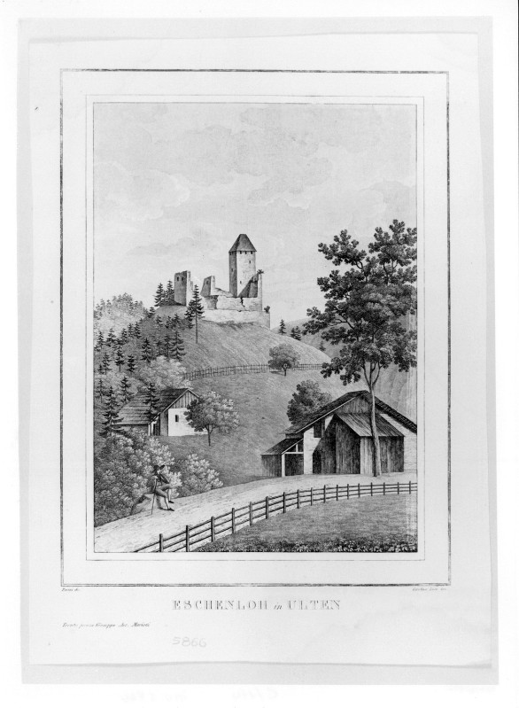 Von Schlieben K. (1834-1839 circa), Veduta del castello Eschenlohe
