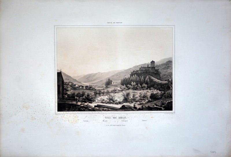 Armani B. (1844-1845 circa), Veduta della Val di Sole con Castel S. Michele 2/3