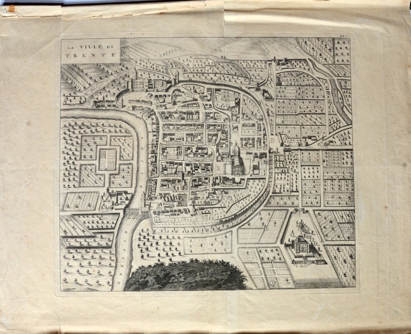 Blaeu J. (1705), Pianta della città di Trento