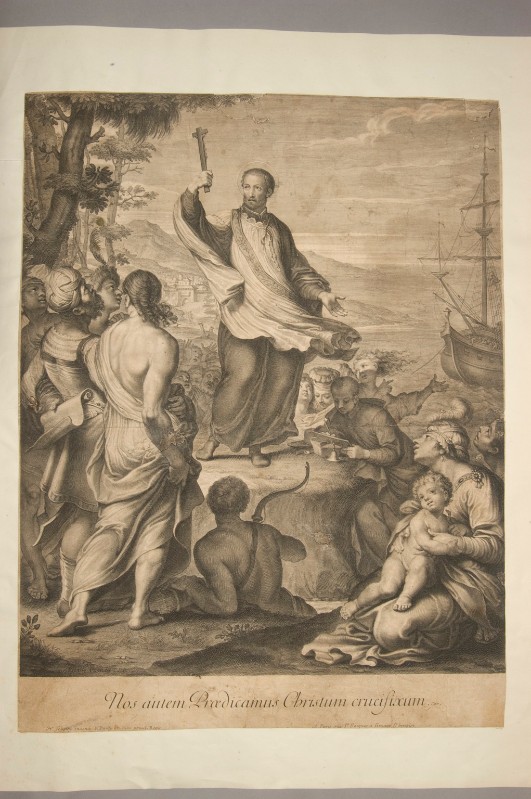 Edelinck G. seconda metà sec. XVII, Predica di S. Francesco Saverio