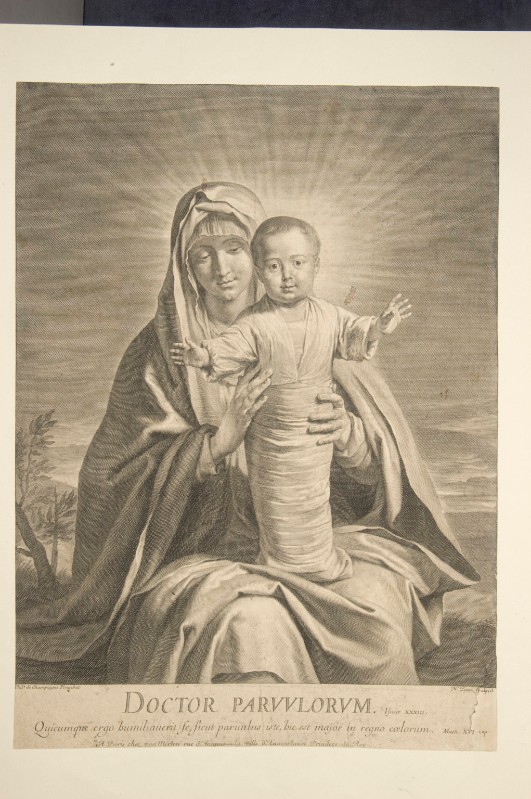 Pitau N. (1659), Madonna col Bambino avvolto in fasce
