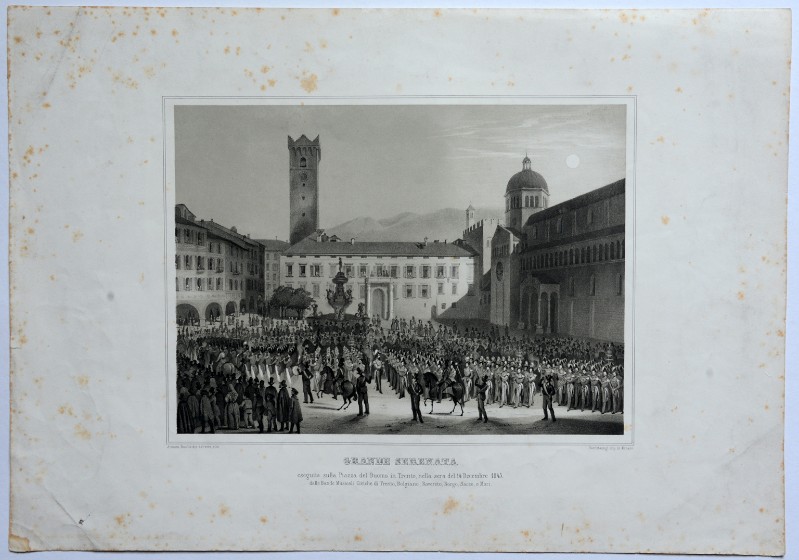 Armani B. metà sec. XIX, Concerto in piazza Duomo a Trento 2/2