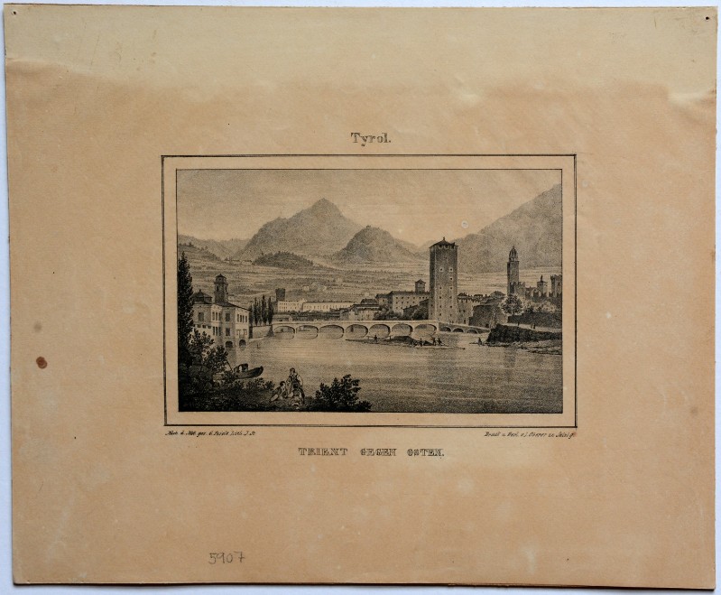 Pezolt G. (1836-1840), Veduta della città di Trento